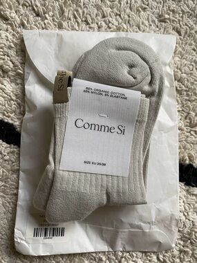 Comme Si Women’s Organic Cotton everyday sock in ice color